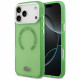 Lacoste Shockproof Transparent Frosted MagSafe Case for iPhone 17 Pro Max Green