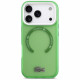 Lacoste Shockproof Transparent Frosted MagSafe Case for iPhone 17 Pro Green