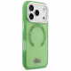 Lacoste Shockproof Transparent Frosted MagSafe Case for iPhone 17 Pro Green
