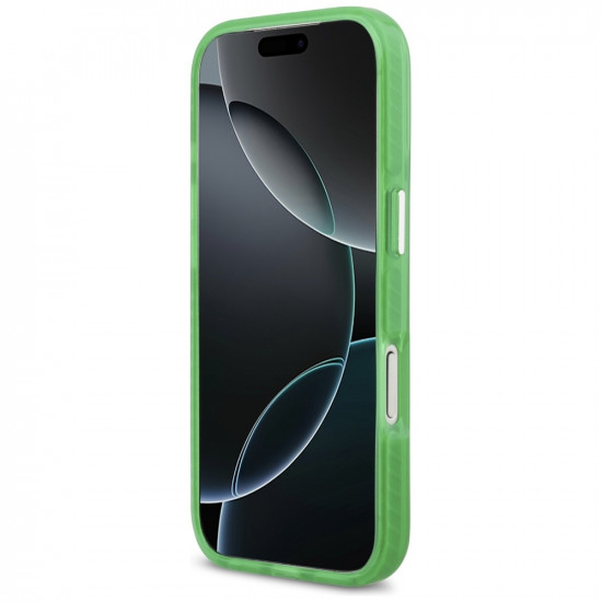 Lacoste Shockproof Transparent Frosted MagSafe Case for iPhone 17 Pro Green