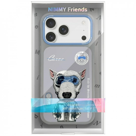 Nimmy Cool&amp;Cute 2.0 Dog Case for iPhone 17 Pro Gray