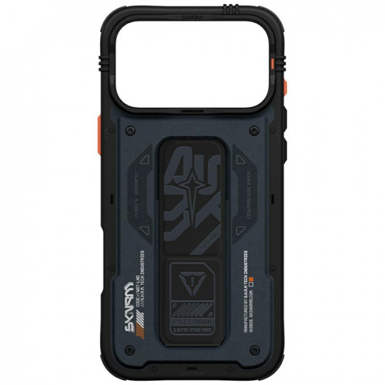Skinarma Aegis Case for iPhone 17 Pro Max Magnetic Charging + Grip Stand Navy Blue
