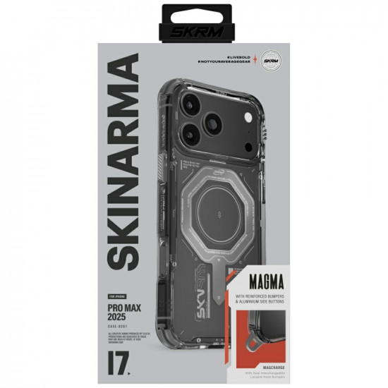 Skinarma Magma Case for iPhone 17 Pro Max Magnetic Charging Graphite