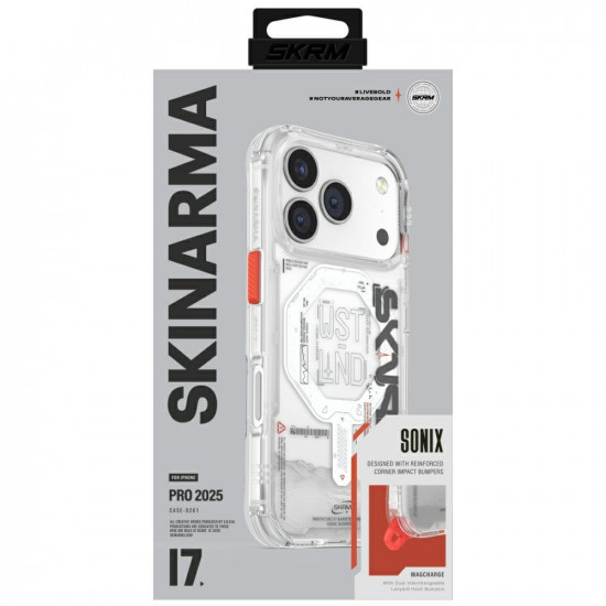 Skinarma Sonix Case for iPhone 17 Pro Magnetic Charging Transparent
