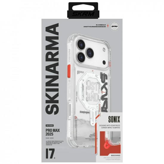 Skinarma Sonix Case for iPhone 17 Pro Max Magnetic Charging Transparent