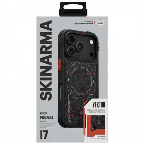 Skinarma Vektor Case for iPhone 17 Pro Magnetic Charging Black