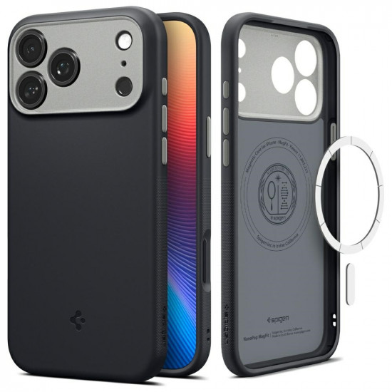 Spigen Nano Pop Mag MagSafe Case for iPhone 17 Pro Max Black