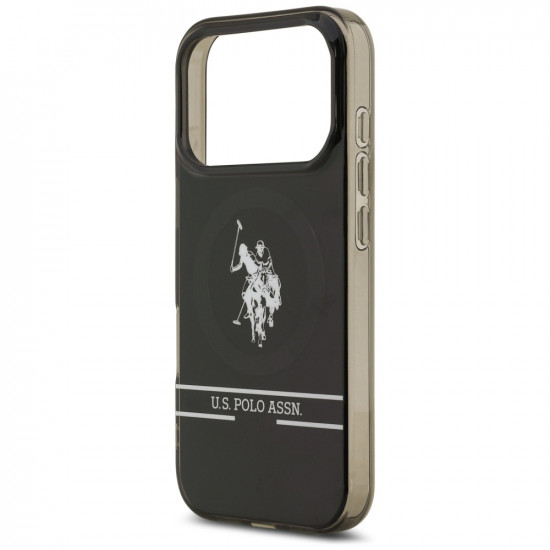US Polo DH and Bottom Stripe Logo MagSafe Case for iPhone 17 Pro Black US Polo DH and Bottom Stripe Logo MagSafe Case for iPhone 17 Pro Black