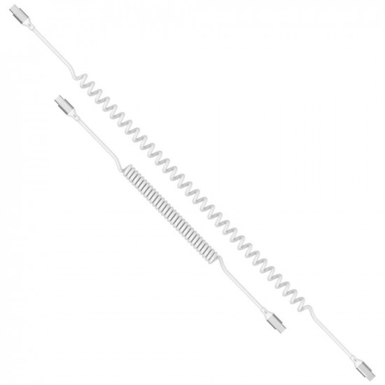 4smarts spiral cable USB-C to USB-C 100W white
