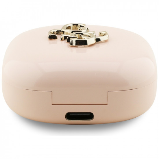 TWS Guess 4G Metal Logo headphones pink