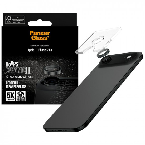 PanzerGlass Hoops Ceramic II lens glass for iPhone Air PanzerGlass Hoops Ceramic II lens glass for iPhone Air