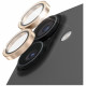 Tempered glass lens protector PanzerGlass Hoops Glitter for iPhone 17 / 16 / 16 Plus gold