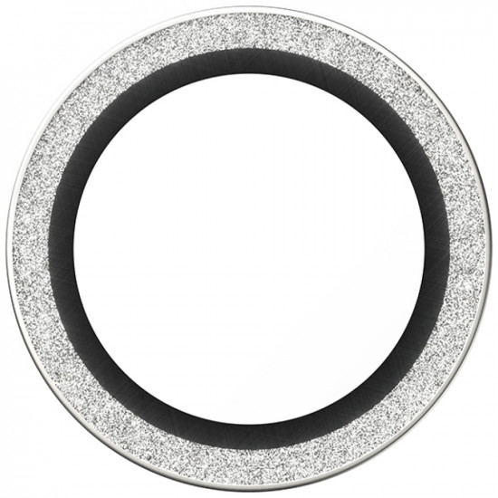 Tempered glass lens protector PanzerGlass Hoops Glitter for iPhone Air silver