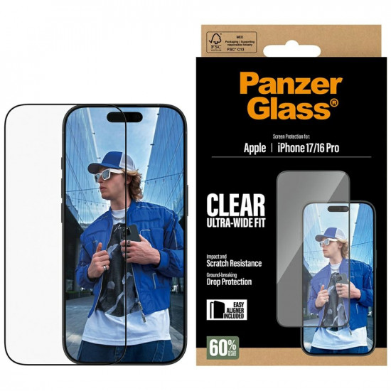 PanzerGlass Ultra-Wide Fit EasyAligner Tempered Glass for iPhone 17 / 16 Pro PanzerGlass Ultra-Wide Fit EasyAligner Tempered Glass for iPhone 17 / 16 Pro