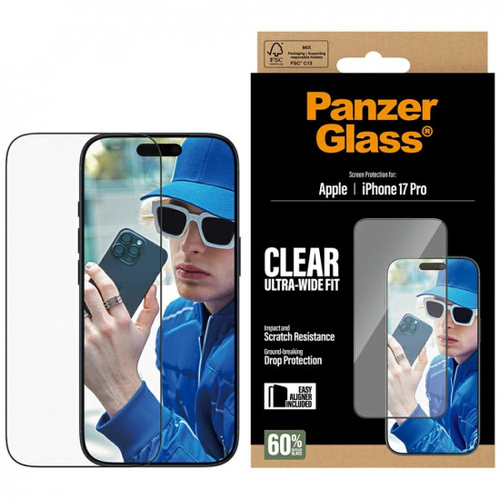 PanzerGlass Ultra-Wide Fit EasyAligner Tempered Glass for iPhone 17 Pro PanzerGlass Ultra-Wide Fit EasyAligner Tempered Glass for iPhone 17 Pro