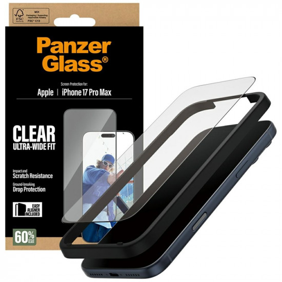 PanzerGlass Ultra-Wide Fit EasyAligner Tempered Glass for iPhone 17 Pro Max PanzerGlass Ultra-Wide Fit EasyAligner Tempered Glass for iPhone 17 Pro Max