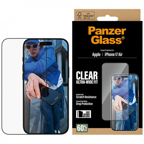 PanzerGlass Ultra-Wide Fit EasyAligner Tempered Glass for iPhone Air PanzerGlass Ultra-Wide Fit EasyAligner Tempered Glass for iPhone Air
