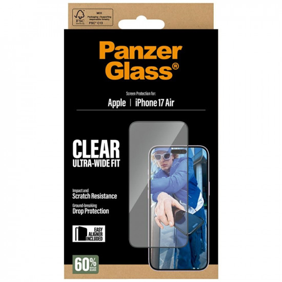 PanzerGlass Ultra-Wide Fit EasyAligner Tempered Glass for iPhone Air PanzerGlass Ultra-Wide Fit EasyAligner Tempered Glass for iPhone Air