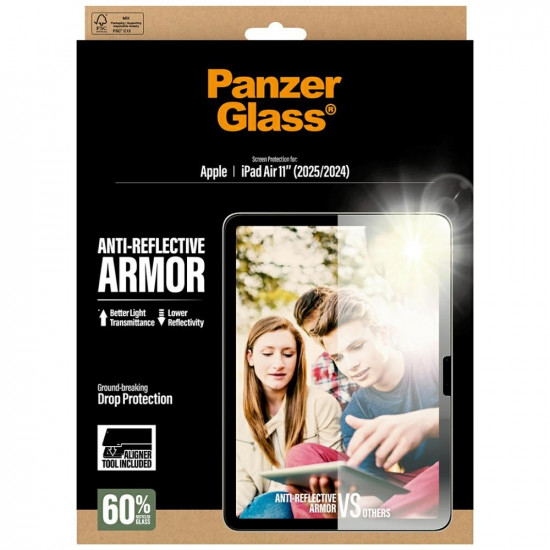 PanzerGlass Ultra-Wide Fit Reflective Armor Tempered Glass for iPad Air 11" (2025/2024)