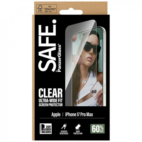 SAFE tempered glass by PanzerGlass Ultra-Wide Fit EasyAligner for iPhone 17 Pro Max