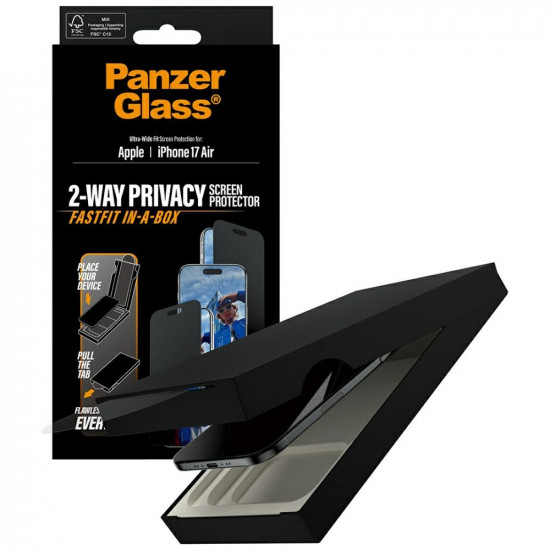 PanzerGlass Ultra-Wide Fit Fastfit Privacy Glass for iPhone Air PanzerGlass Ultra-Wide Fit Fastfit Privacy Glass for iPhone Air