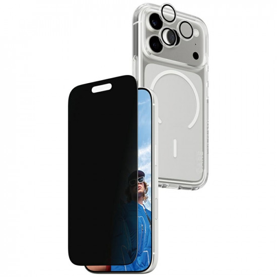 CARE by PanzerGlass Flagship Privacy 3-in-1 Case + Privacy Glass + Lens for iPhone