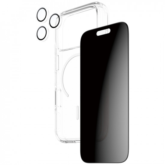 CARE by PanzerGlass Flagship Privacy 3-in-1 Case + Privacy Glass + Lens for iPhone