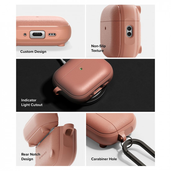 Ringke Protection Case Onyx Magnetic for AirPods Pro 3, Non Slip Texture, Carabiner Hole Constant Coral Ringke Protection Case Onyx Magnetic for AirPods Pro 3, Non Slip Texture, Carabiner Hole Constant Coral