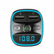 Techsuit FM Modulator JamLink (MFM2) Dual USB, SD Card, Blue Ambient Ring Light, Ultra Compact Design, Bluetooth Black