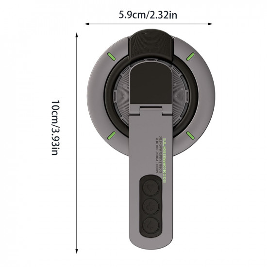 Techsuit Premium MagSafe Ring Holder AluStandX (SB1) for Desk, 360° Magnetic, Adjustable Stand, Aluminum & Zinc Gray Techsuit Premium MagSafe Ring Holder AluStandX (SB1) for Desk, 360° Magnetic, Adjustable Stand, Aluminum & Zinc Gray