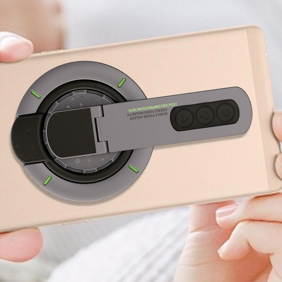 Techsuit Premium MagSafe Ring Holder AluStandX (SB1) for Desk, 360° Magnetic, Adjustable Stand, Aluminum & Zinc Gray Techsuit Premium MagSafe Ring Holder AluStandX (SB1) for Desk, 360° Magnetic, Adjustable Stand, Aluminum & Zinc Gray