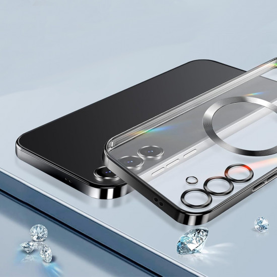 Techsuit Luxury Crystal MagSafe Samsung Galaxy S25 FE Silver Techsuit Luxury Crystal MagSafe Samsung Galaxy S25 FE Silver