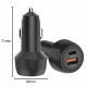 Techsuit Car Charger CarbonVolt (C7) Fast Charge 48W, USB, Type C, QC3.0 18W, PD30W Black