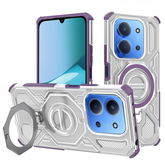 Techsuit Carbon Shield PRO Xiaomi Redmi 15C 4G / Redmi 15C 5G Purple Transparent
