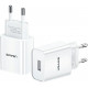 USAMS Wall Charger 1xUSB T18 2,1A white Fast Charging CC075TC01