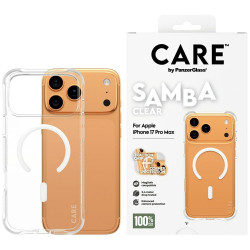 Case CARE by PanzerGlass Fashionable Samba w. White MagSafe for iPhone 17 Pro Max transparent