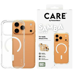 Case CARE by PanzerGlass Fashionable Samba w. White MagSafe for iPhone 17 Pro transparent