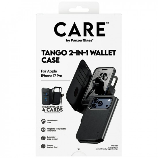 Case CARE by PanzerGlass Feature Tango 2w1 Wallet Case MagSafe for iPhone 17 Pro black