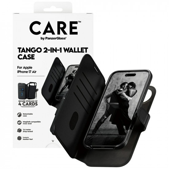 Case CARE by PanzerGlass Feature Tango 2w1 Wallet Case MagSafe for iPhone Air black