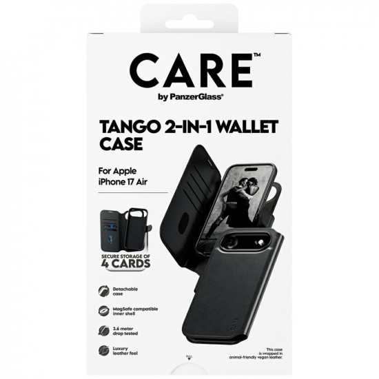 Case CARE by PanzerGlass Feature Tango 2w1 Wallet Case MagSafe for iPhone Air black