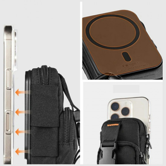 Spigen Snap Zip MagSafe Magnetic Phone Organizer black