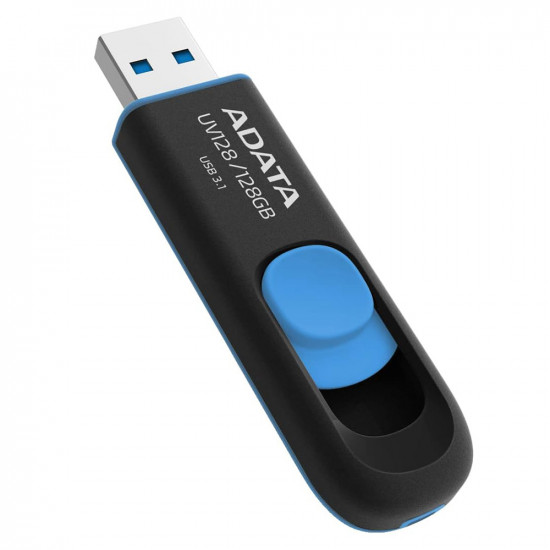 Adata Memory Stick UV128 (AUV128 128G RBE) USB 3.2 Gen1 (USB 5Gbps), 128GB, 100MB/s Read, Windows, MacOS, Linux Black Adata Memory Stick UV128 (AUV128 128G RBE) USB 3.2 Gen1 (USB 5Gbps), 128GB, 100MB/s Read, Windows, MacOS, Linux Black