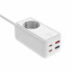 Fixed Extension Cord (FIXCS65 3 WH) GaN III, Schuko, 2x Type C, 2x USB, PD 65W, 3m White Fixed Extension Cord (FIXCS65 3 WH) GaN III, Schuko, 2x Type C, 2x USB, PD 65W, 3m White