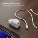 Fixed Wall Charger Mini (FIXCG30M CC WH) GaN, Type C, PD 3.0, 30W, Compact Design, with Type C Cable, 1m White Fixed Wall Charger Mini (FIXCG30M CC WH) GaN, Type C, PD 3.0, 30W, Compact Design, with Type C Cable, 1m White