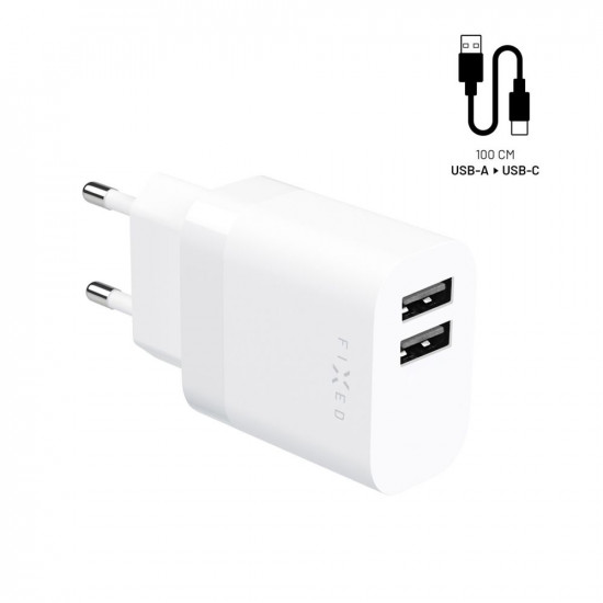 Fixed Wall Charger (FIXC20 CC WH) Type C, Power Delivery 3.0, 20W, Compact Design, with Type C Cable, 1m White Fixed Wall Charger (FIXC20 CC WH) Type C, Power Delivery 3.0, 20W, Compact Design, with Type C Cable, 1m White