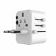 Fixed Travel Adapter Voyager (FIXCT30 1C2A WH) EU, UK, USA/AUS, Type C, 2x USB, GaN, PD 30W, 10A/2500W White