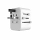 Fixed Travel Adapter Voyager (FIXCT30 1C2A WH) EU, UK, USA/AUS, Type C, 2x USB, GaN, PD 30W, 10A/2500W White