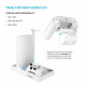 Fixed Multifunctional Station (FIXXB MCS WH) for Xbox Series X/S, 12 Boxed Games, Dual Charging Controllers, LED Lightning White