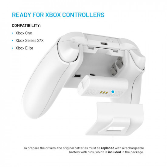 Fixed Dual Charging Dock (FIXXB DCC WH) for Xbox Series S, X, Elite and One Wireless Controllers, LED, USB C Port White Fixed Dual Charging Dock (FIXXB DCC WH) for Xbox Series S, X, Elite and One Wireless Controllers, LED, USB C Port White