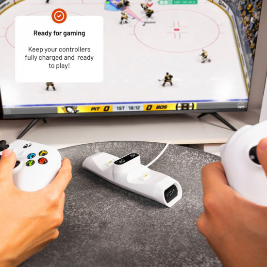 Fixed Dual Charging Dock (FIXXB DCC WH) for Xbox Series S, X, Elite and One Wireless Controllers, LED, USB C Port White Fixed Dual Charging Dock (FIXXB DCC WH) for Xbox Series S, X, Elite and One Wireless Controllers, LED, USB C Port White